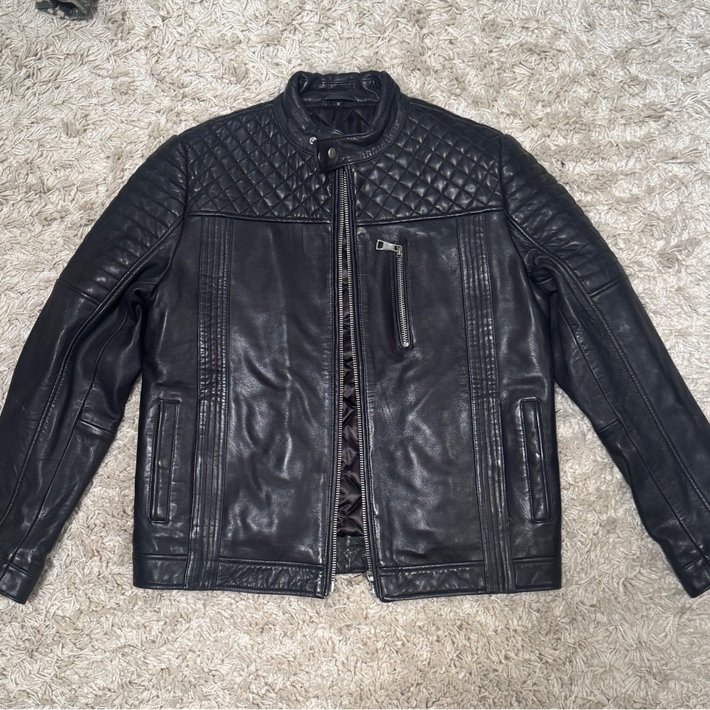 Black Leather Motorcycle Jacket